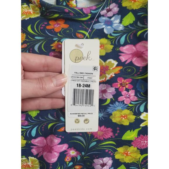 Peek Bright Colorful Floral Cotton Modal Blend Spring Shirt 18-24 mths NEW - Picture 2 of 5